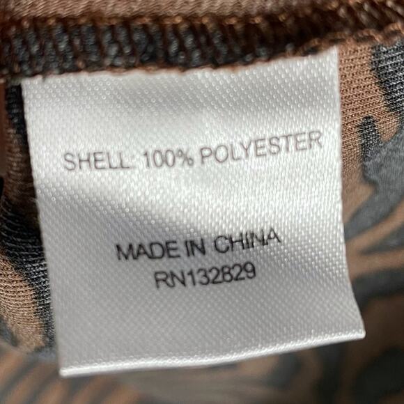 Lovers‎ & Friends Fai Mini Dress Babydoll Tiger Print Brown Black Long Sleeve - Picture 8 of 11